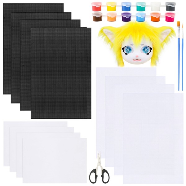 8 Sheets Fursuit Eye Plastic Mesh, 20 x 30 cm