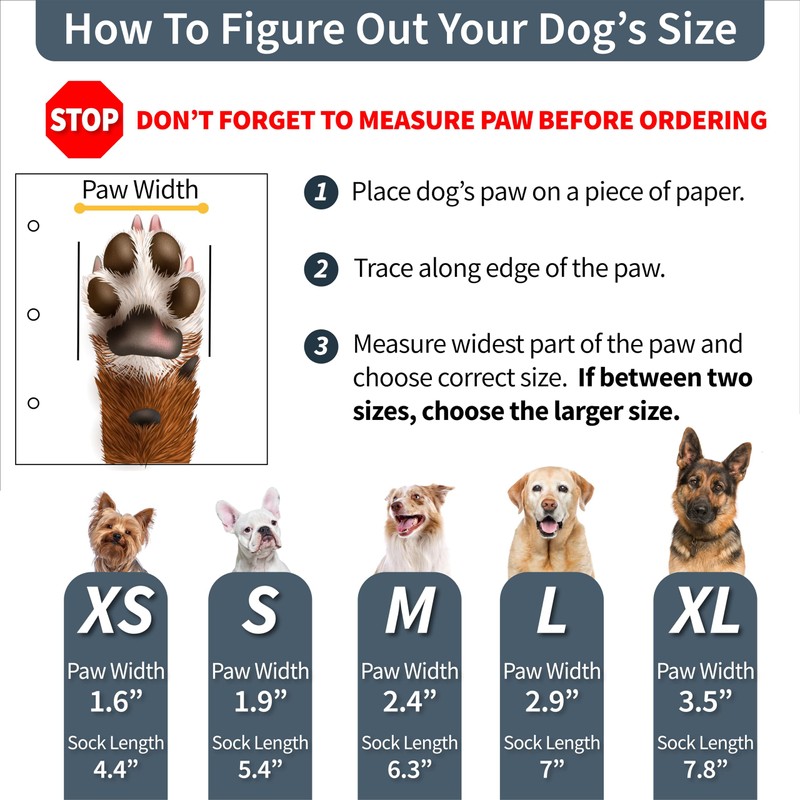 Premium Non-Slip Dog Socks for Hardwood Floors - Extra-Thick Grip