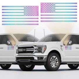 NBFU Hologram American Flag Decal - USA Tactical Military Subdued Patriotic (Set Of 2) 3 x 5 inches Premium Waterproof Vinyl Decal Sticker For Car Truck Helmet Laptop Phone Window Bumper Mug Door Wall
