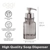 OGGI Glass Foaming Soap Dispenser - 10oz Capacity, Round, Heavy