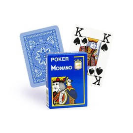 Modiano Poker 4 Jumbo Index 100% Plastic Playing Cards (Azure)