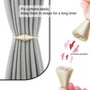 Nieffeiy 4 Pack Magnetic Curtain Tiebacks Rope Modern Handmade Curtain