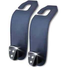 Headrest Hooks, 2 Pieces, For Front and Rear Seats, Seat Hooks, Car Storage, Car Accessories, Convenient Goods (Starry Sky Navy)