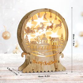 Sprinlot LED Christmas Lighting Made of Wood, LED Elk Light, Christmas Decoration Lighting, Luminous Christmas Star, Advent Winter Christmas Decoration, Window Lighting Wood for Indoor Windows Balcony