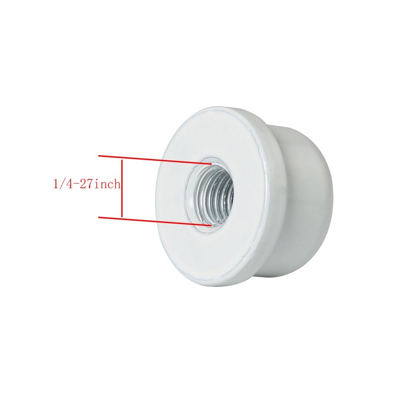 DGBRSM 2PCS White Solid Lamp Finials Caps Tapped of Tops