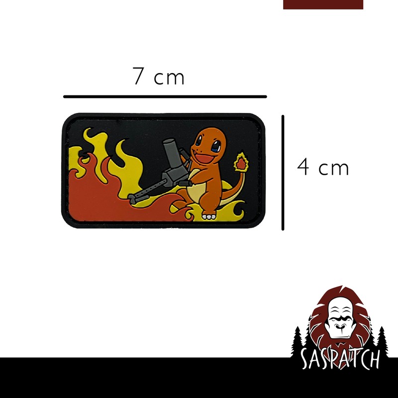 Fire Lizard with Flamethrower PVC Morale Patch | Hook &