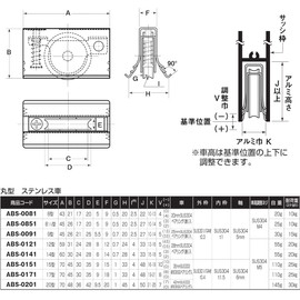Rodney anoaʻi Sashes Replacement 戸車 Stainless Steel Car 8 Notebook Round abs0081