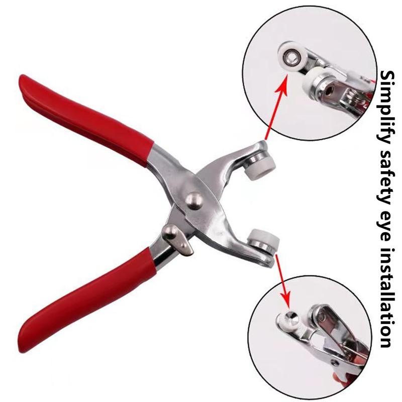 DKJEkdje Safety Eye Tool for Crocheting 5-30mm Snapper Pliers Auxiliary