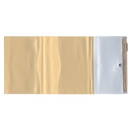 isshoni. N1934 Recycled PVC B6 Notebook Cover with Pen Case [Clear Beige]