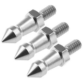 NOTRICKT FS-001 1/4" 38mm Stainless Steel Spike, For Terrain, Lawn, Sand, Tripod and Monopod Compatible [3 Pieces]