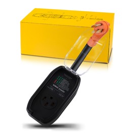 GXYWADY RV Surge Protector 50A 9000J with Cover Orange
