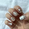 Unique Silver Nail Tips - Ballerina / 유니크 실버 네일팁
