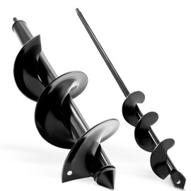 SYITCUN 4"x16"+1.6"x16.5" Auger Drill Bit for Planting, Heavy-Duty Post Hole Digger for Planting Bulbs - Compatible with 3/8" Hex Drive Drill