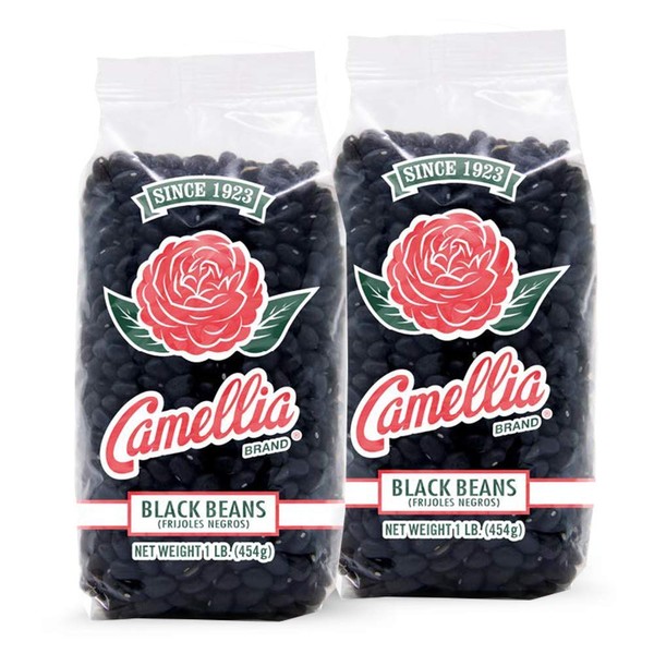 Camellia Brand Dried Black Beans, 1 Pound (Pack of 2)