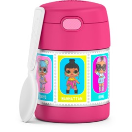 Thermos FUNTAINER 10 Ounce Stainless Steel Vacuum Insulated Kids Food Jar with Spoon, L.O.L Surprise