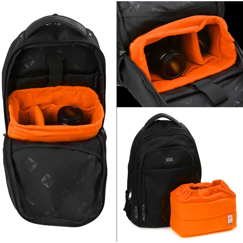Koolertron Padded DSLR Camera Insert Shockproof Camera Bag Insert Camera