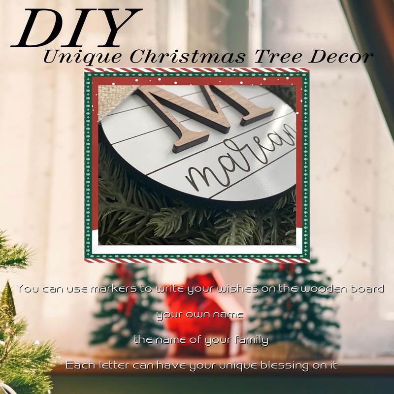 JSJOY Outdoor Christmas Decorations Christmas Ornament for Women Initial A