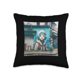 LOFI STREETART DESIGNS LOFI Streetart Graphic Throw Pillow, 16x16, Multicolor