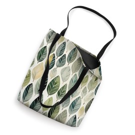 Green Watercolor Leaves with Gradient Shading Tote Bag
