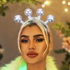 DRESBE Light Up Disco Ball Headband Silver LED Headbands Glow