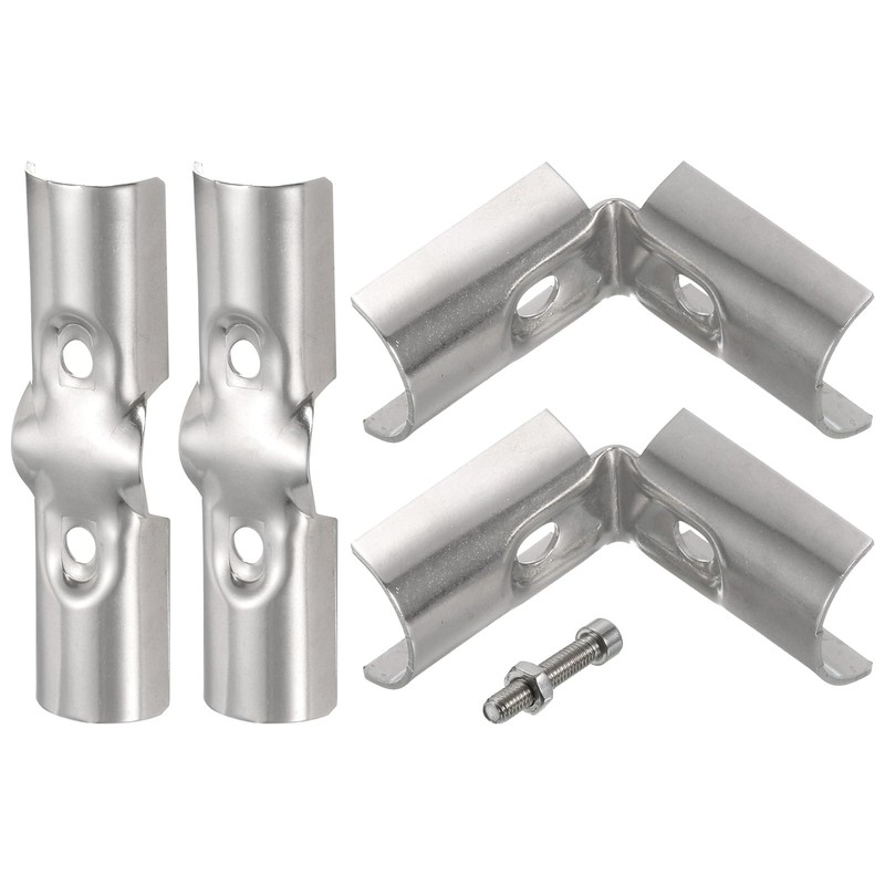 uxcell 4 Way Structural Pipe Connector 8pcs Chain Link Fence