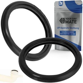 Flush Pipe Seal, Pack of 2, Replacement for 362.771.00.1, Compatible with Geberit DN40/45 mm Flush Pipe Such as 361.887.16.1 Flush Pipe Extension, Diameter 54 mm Outer, Diameter 42 mm Inside, 5.8 mm