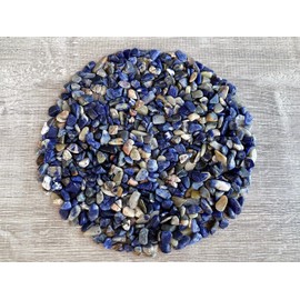 Sodalite Chips – Natural Mini Sodalite Stones, Crushed Undrilled Sodalite, Semi-Tumbled Genuine Sodalite (1/8 lb)