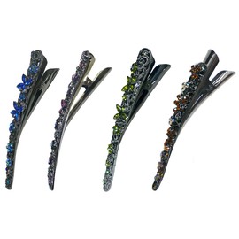 Set of 4 Combo 4 Styles Alligator Hair Clips Beakclip Duckbill for Styling Hair Twist Hair BunAlliComboD1