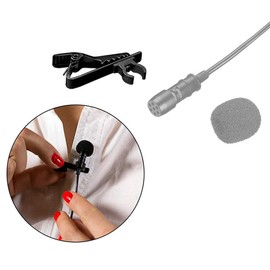 Microphone Clip, Microphone Holder, Tie Pin Type, For Pin Microphones, C-Shaped Holder, Holds Securely and Won't Fall Off (C-Shaped Inner Diameter: 0.25 inches (6.35 mm)