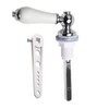 Lokatall Ceramic Toilet Flush Handle, Chrome Replacement Toilet Tank Universal
