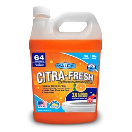 Walex Citra-Fresh Liquid Holding Tank Treatment for RV, Camper & Marine - Black Water Tank Deodorizer for Rapid Breakdown of Waste & Toilet Paper, Biocide-Free, Septic Tank Safe, 1 Gallon