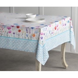Maison d' Hermine Flower in The Field 100% CottonTablecloth for Kitchen Dining | Tabletop | Decoration | Parties | Weddings | Spring/Summer (Rectangle, 60 Inch by 120 Inch)