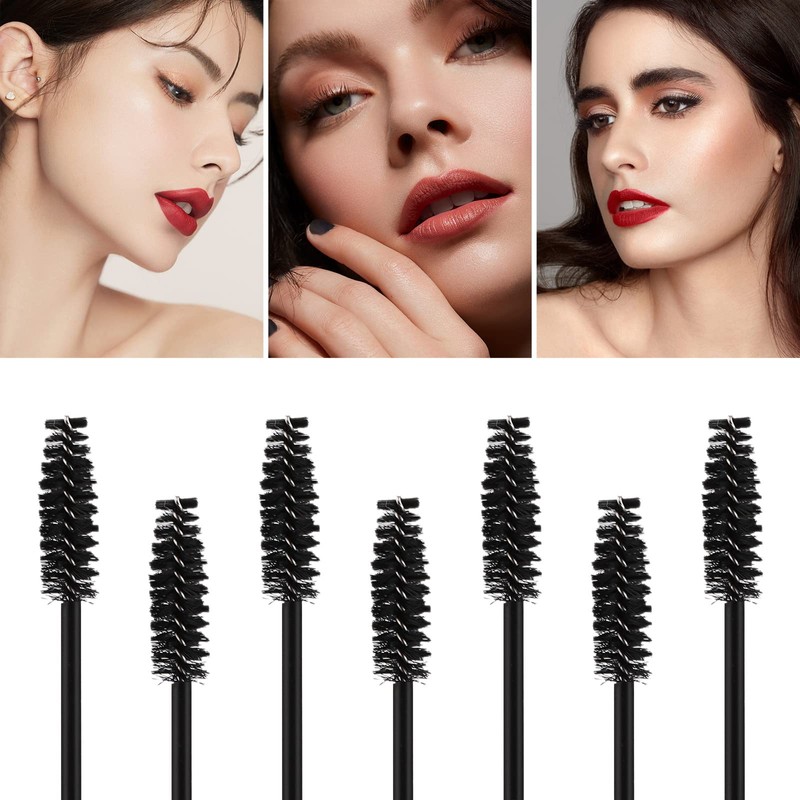 100 Pcs Disposable Mascara Wands, Eyebrow Spoolies Brush for Eyelash