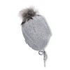 Sterntaler Girls' Bobble Hat Rhinestone Heart Hat, Silver mottled