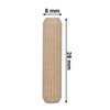 SKIR'CO (Pack of 50) Wooden Dowels 8x28mm Grooved Wood Dowels