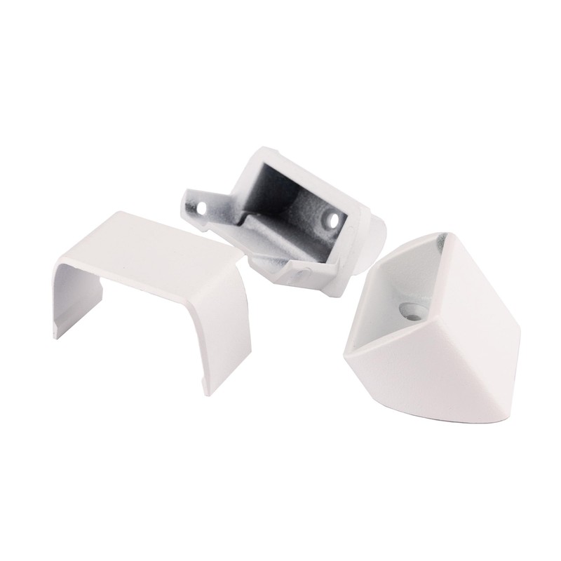 Deckorators Textured White Aluminum Rapid Rail Stair Bracket Kit (4-Pack)
