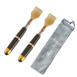 Grandchild Hands, Stylish, 5-Stage Stretch, Extends Up to 20.9 inches (53 cm), Portable, Back Clutcher, Antibacterial Resin Material, Massage Ball, Pack of 2 (Green)