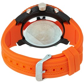 Accutime U.S. Polo Assn. Sport Men's US9483 Sport Watch with Orange Silicone Band