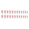 24Pcs Coffin Press on Nails Medium Fake Nails Pink Gradient