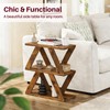 ZIIWIND 3 Tier Side Table with Side Guard Rails &