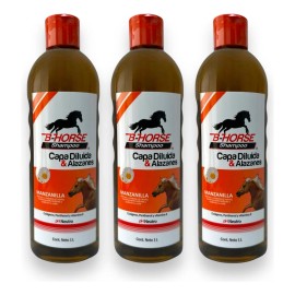 B-horse Shampoo Para Caballo Capa Diluida & Alazanes 1l X 3