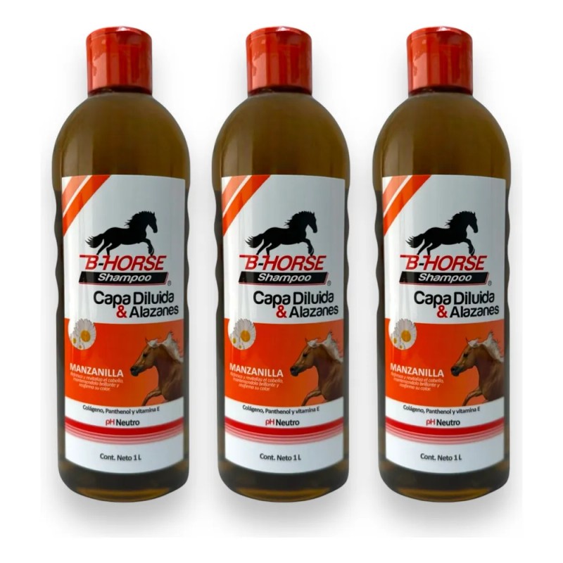 B-horse Shampoo Para Caballo Capa Diluida & Alazanes 1l X