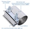Exhaust Pipe Clamp 3.0 Inch Butt Joint Exhaust Clamp for