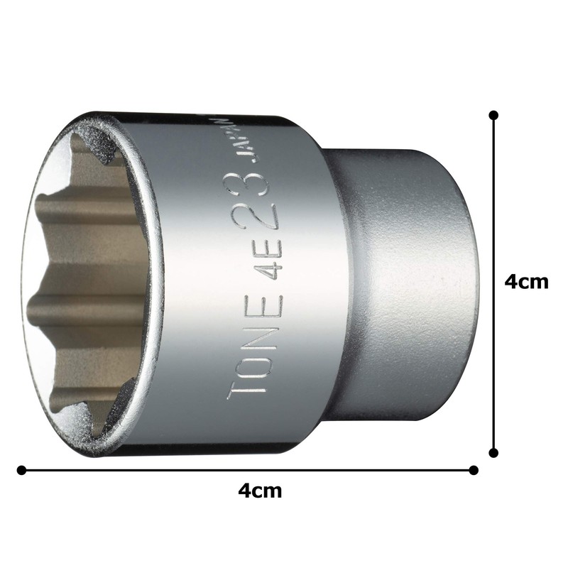 Tone Socket (8-Sided) 4E-23 1/2-inch (12.7 mm) Drive 23 mm