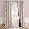 Vangao Pink Nursery Curtains for Girls Room Floral Blackout Curtains