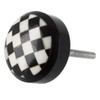 Black and White Checkered Round Knob Hardware Pull Home Diy