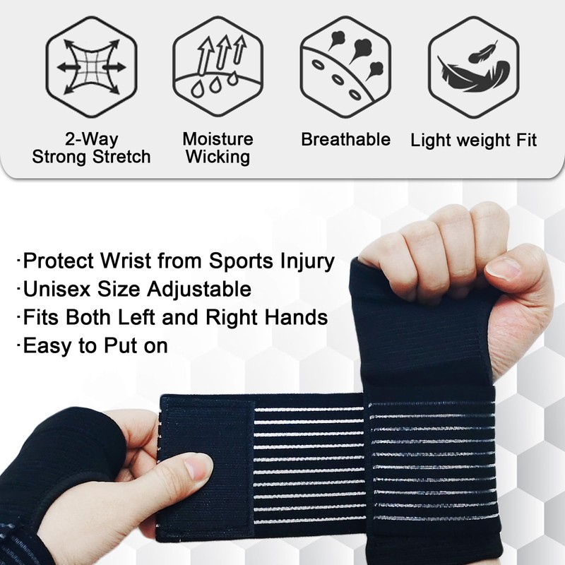 WOXVM 2 Pack Wrist Brace, Compression Wrist Support Splint for