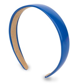 AMCAMI Navy Blue Headband 1 Inch PU Leather Headband Wide Thick Headbands for Women Non-slip Hair Accessories for Women Girls