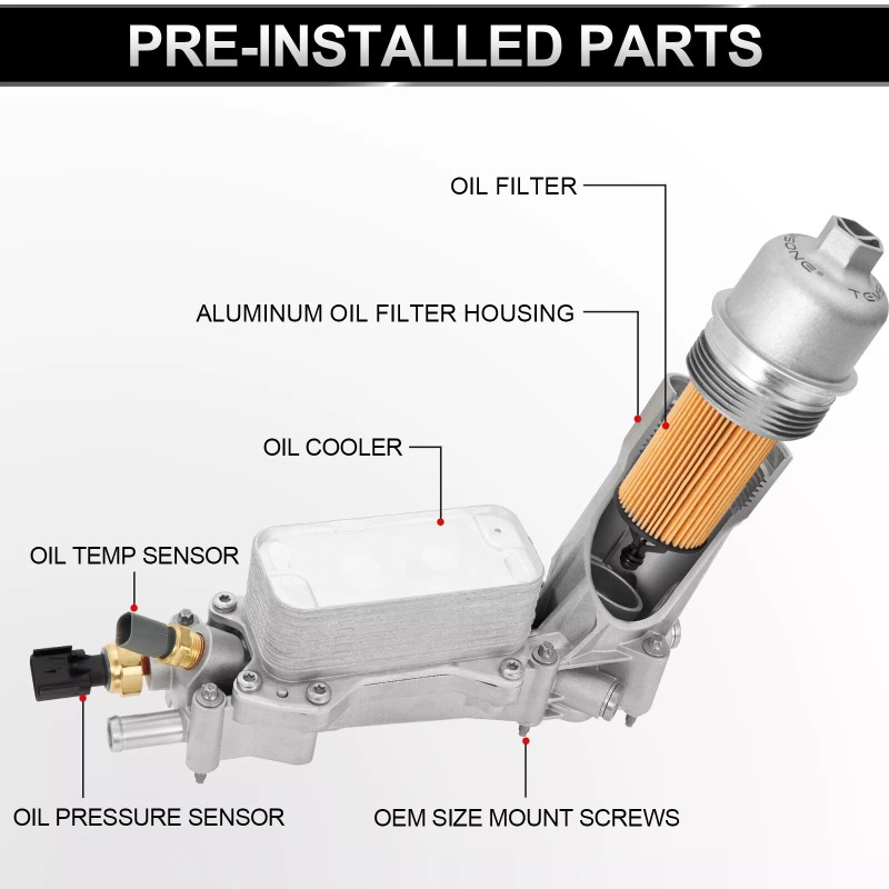 TIANLU Upgrade Full Aluminum Oil Filter Housing For 11-16 Jeep