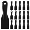 16 Pcs Plastic Putty Knife 2" Black Flexible Putty Knife